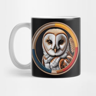 Barn Owl Embroidered Patch Mug